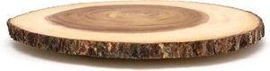 Lipper International 1066 Acacia Lazy Susan Large Slab with Bark Rim, Brown - Picture 1 of 1