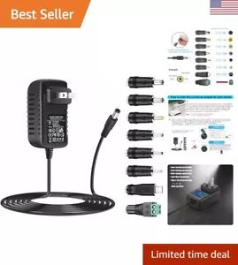 Universal AC Adapter 12V 2A Power Supply Charger 24W AC110V to DC12V 2000mA 1... - Picture 1 of 10