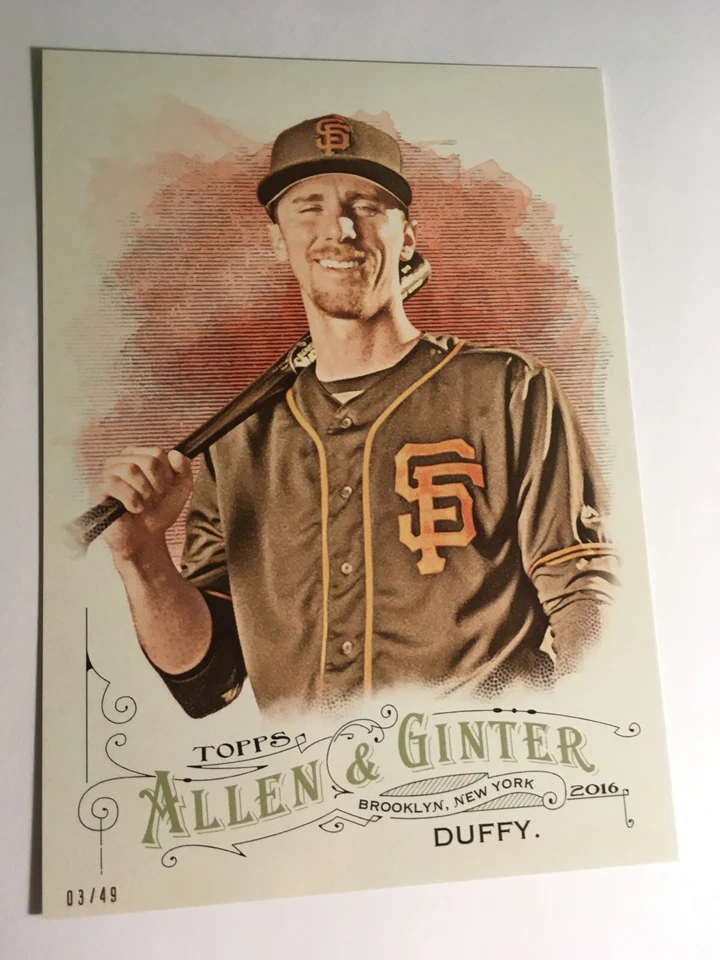 2016 Topps Allen & Ginter Jumbo 5x7 Matt Duffy Giants 27 #’d 07/49 - Image 1 of 1