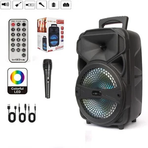 8'' Cube Portable Bluetooth Party Speaker Sub woofer Heavy Bass Stereo W/Mic TWS - Picture 1 of 14