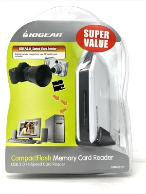 Lector de Tarjetas de Alta Velocidad IOGEAR USB 2.0 Modelo-CFR901CF Memoria Flash Compacta Nuevo. Foto 1 de 4