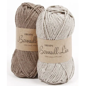 Drops BOMULL-LIN Cotton and Linen Worsted/Aran Yarn 1.8 oz 9 COLORS - Picture 1 of 21