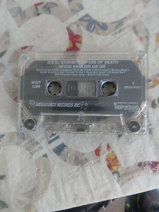 Stormtroopers of Death S.O.D. Speak English Or Die Cassette Tape Megaforce - Picture 1 of 2