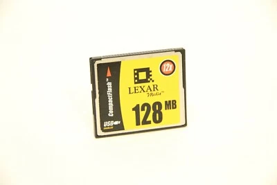 LEXAR Media CF CompactFlash Digital Memory Card 128MB 12x P/N 2175 Rev.A - Image 1 of 4