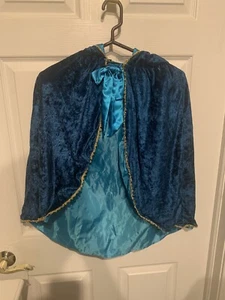 Princess Merida Inspired Teal Cape With Gold Trim Child Size Medium 7/8 Brave - Picture 1 of 24