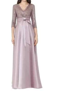Xscape L28202 Damen Mauve Pailletten & Satin A-Linie Kleid Dress Größe 10 NEU - Bild 1 von 4