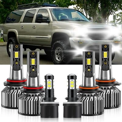 6x LED Headlight High Low Fog light Bulbs kit For GMC Yukon XL 2500 2000-2006 - Image 1 of 4