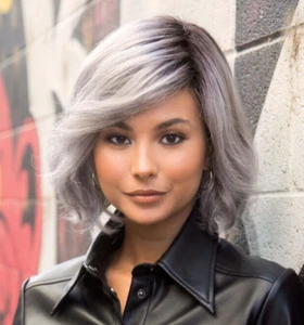 ADELINE Rene of Paris Wig Smoky grey￼ Lace Front, Mono Part HI-FASHION 5 STARS - Picture 1 of 7