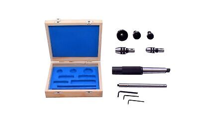 11 Pc Lathe Tail Stock Tap & Die Holder Kit With MT-4 Shank ,Wooden Box Packing • 81.50£