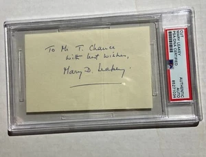 Mary Leakey signed cut autograph PSA DNA certified paleoanthropologist slabbed - Picture 1 of 2