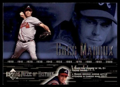 2002 Upper Deck Piece of History MLB  Atlanta Braves #50 Greg Maddux  - Image 1 of 2