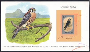 1976 St. Lucia SC# 393 - American Kestrel - Birds of the World -M-NH - Picture 1 of 2