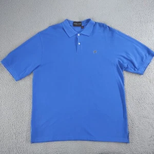 Jimmy and Sook Polo Shirt Mens XL Blue Short Sleeve Crab Logo Solid - Picture 1 of 22