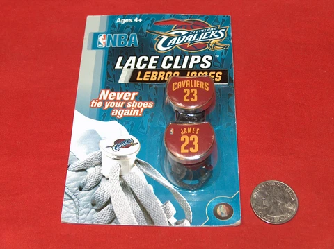 NEW 2012 Lebron James Cleveland Cavaliers #23 Road Jersey Shoe Lace Clips NBA Cover