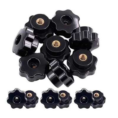 10pcs M5/M6/M8/M10/M12 Female Thread Seven Star Shaped Head Clamping Nuts Knob  - Image 1 of 4