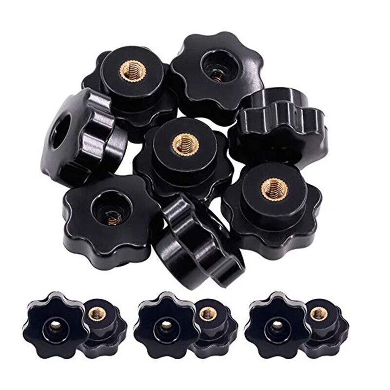 10pcs M5/M6/M8/M10/M12 Female Thread Seven Star Shaped Head Clamping Nuts Knob  - Image 1 of 4