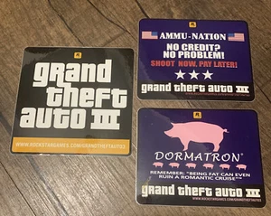 E3 2001 Grand Theft Auto 3 GTA 3 Official Sticker Set Ammu-Nation RARE - Picture 1 of 1