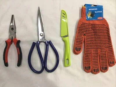 Scissor Shears,pliers,bait Knife,glove COMBO FOR FISHING CAMPING HUNTING BOAT - Image 1 of 4