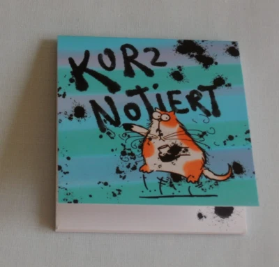 Katzen  Catzz kurz notiert HUMOR 1x Klebezettel Haftnotizen 50 Blatt Notizzettel - Bild 1 von 3