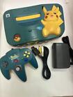 Nintendo 64 Pokemon Pikachu Console & Controller Blue Yellow Used No Box Japan