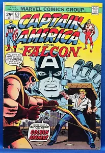 Captain America #179 (1974) Hawkeye Appears as the Golden Archer - MVS#52 - VF- - Picture 1 of 11
