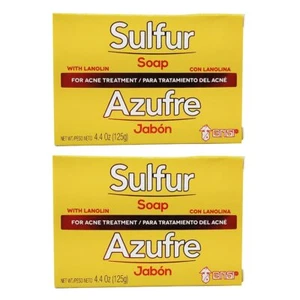 PAQUETE DE 2 JABÓN DE AZUFRE CON LANOLINA - Imagen 1 de 9