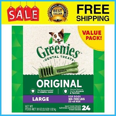 Greenies Original Large Natural Dog Dental Care Chews Oral Health Dog Treats • 32.03$