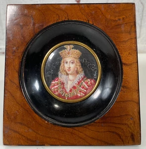 Antique Victorian Miniature Framed Portrait, Circa 1800s - Picture 1 of 7