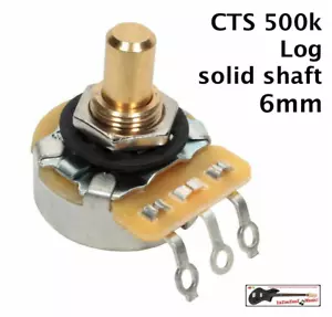 1 POTENTIOMETRE CTS 500K solid shaft short 6 mm - logarithmique - guitare - Bild 1 von 3