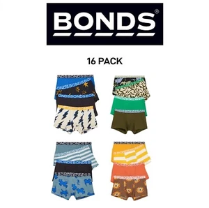 Bonds Boys Trunk Supportive Pouch with Comfy Coverage and Elastic 16 Pack UWCF4A - Picture 1 of 17