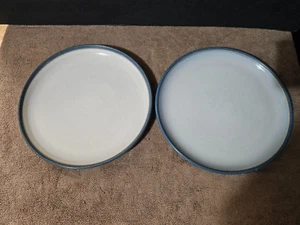 2 HEIDE KERAMIK FRECH BLAU & WEISS SPEISETELLER 10 3/8" VINTAGE 1990 - Bild 1 von 8