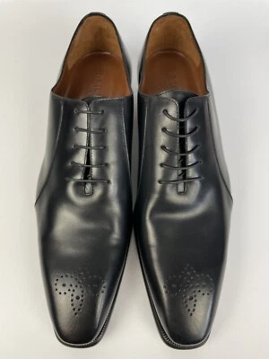Oxford de cuero negro para hombre A. Testoni talla 10,5 M Foto 1 de 4