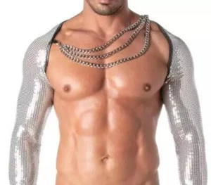 TOF PARIS Glitter Fashion Silver Chains With Clasps Attachment 77 - Picture 1 of 3