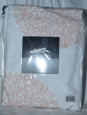 LISBON Shower Orange And White/ Blush Curtain 72in X 72in NIP - Image 1 of 3