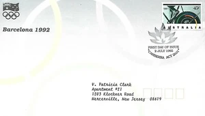 AUSTRALIA 1992 FIRST DAY COVER SUMMER OLYMPICS AND PARALYMPICS BARCELONA  - Picture 1 of 2