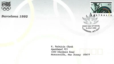 AUSTRALIA 1992 FIRST DAY COVER SUMMER OLYMPICS AND PARALYMPICS BARCELONA  - Image 1 of 2