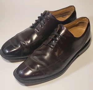 Rockport Men's Genuine Leather Split Toe Dress Shoes Burgundy Brown Lace Up 8.5 - Picture 1 of 13