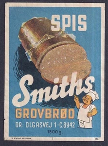 Denmark Big Poster Stamp SMITHS RYE BREAD - Picture 1 of 1