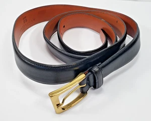 Trafalgar schwarz echt Cortina Herren Leder Gürtel USA Messing Schnalle 1" - Bild 1 von 8