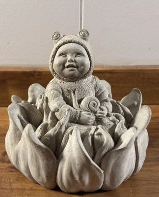 HEAVY 1998 CARRUTH STONE PIXIE FAIRY BABY GARDEN SCULPTURE (Please Read) - Image 1 of 4