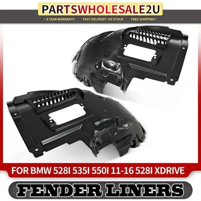 2x Forros interiores guardabarros delanteros para BMW F10 528i 535i 550i 528i xDrive 12-16 535d Foto 1 de 4