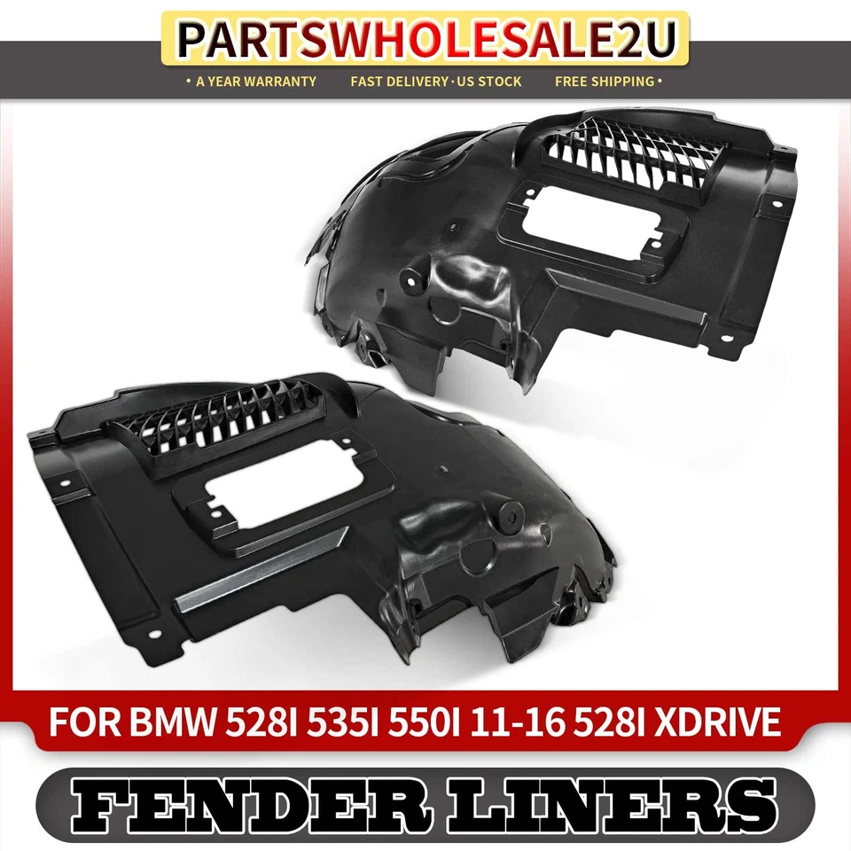 2x Forros interiores guardabarros delanteros para BMW F10 528i 535i 550i 528i xDrive 12-16 535d Foto 1 de 4