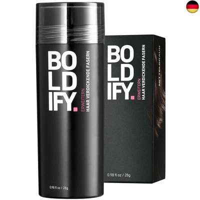 BOLDIFY Hair Fibres for Thinning Hair, Medium Brown, Invisible, 28 g Bottle,