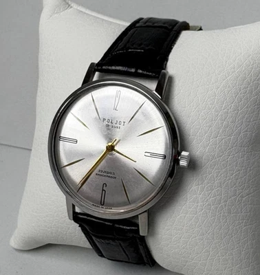 Wristwatch  Poljot DE Luxe Ultra Slim 1 MChZ Mechanical  Vintage Soviet - Image 1 of 4