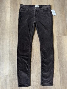 Neu mit Etikett Free People dunkelbraune Cordhose Damen 29 mittelhoher Bund schmal gerades Bein - Bild 1 von 10