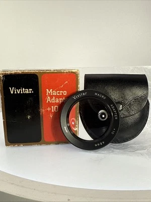 Vivitar Macro Adapter +10 48mm Optical Glass filter w/Leather case and Box - Image 1 of 4