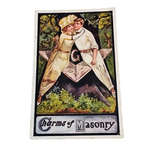 Vtg Charms of Masonry Color Postcard 5.5" x 3.5" - Picture 1 of 5