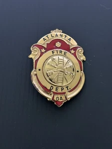 Veraltetes Vintage Atlanta Georgia Fire Department Feuerwehrmann Abzeichen RAR - Bild 1 von 5