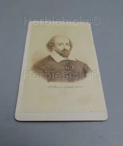 Victorian Trade Card CDV Photograph - William Shakespeare Aachen 1867 - Picture 1 of 3