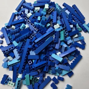 LEGO Ladrillos 1x3 1x4 1x6+ Tonos Azules Color X300 Piezas Paquete Lote Aleatorio - Imagen 1 de 3